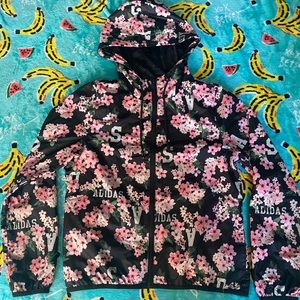 ✨Rare Adidas✨cherry blossom wind breaker